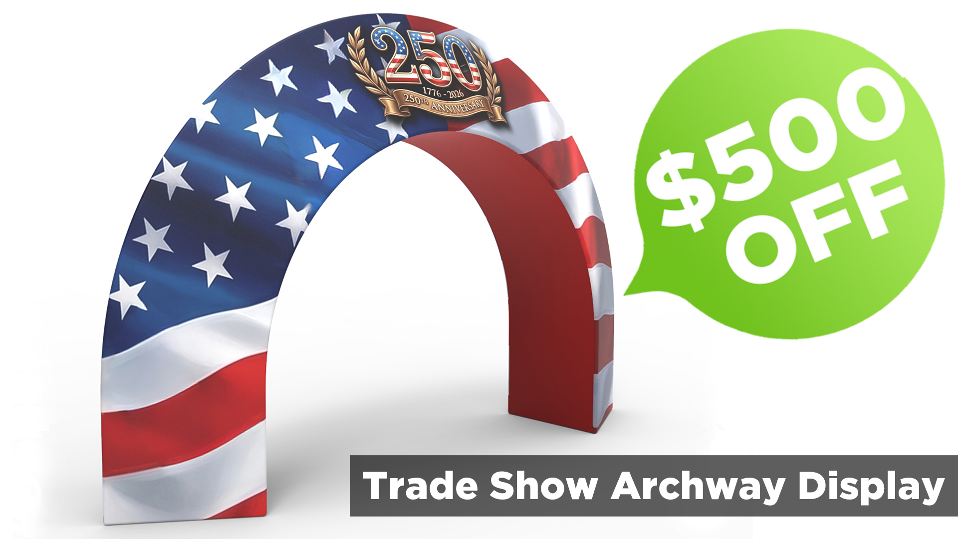 Showcase your brand with our Custom Triangular Trade Show Archway Display. Featuring a lightweight aluminum frame, vibrant tension fabric graphics, and tool-free assembly, this portable archway creates an eye-catching entrance for trade shows, exhibitions
