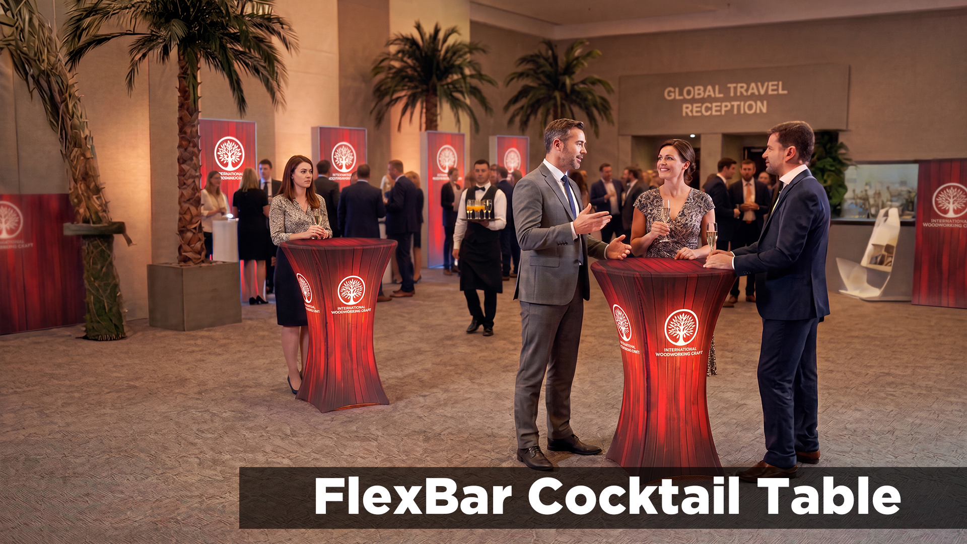 Foldable Trade Show Cocktail Table | Event Cocktail Table Cover