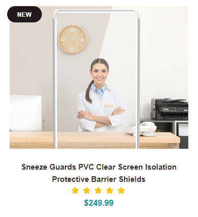 Sneeze-Guards-PVC-Clear-Screen-Stand