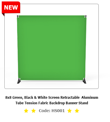 /video-backdrops/8x8ft-green-white-custom-telescopic-aluminum-tube-tension-fabric-video-backdrop-banner-stand