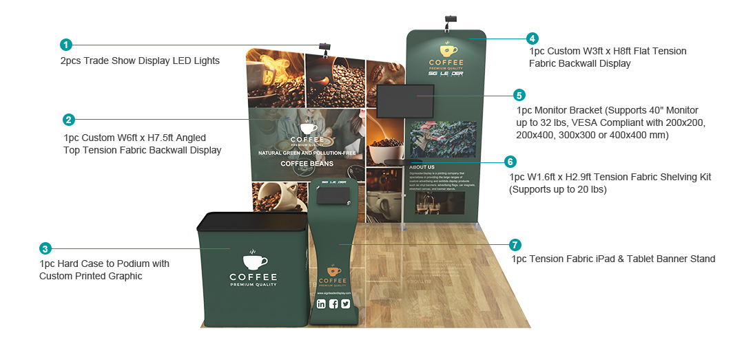 10ft Commercial Portable Custom Trade Show Booth Combo 03 10ft Commercial Portable Custom Trade Show Booth Combo 03