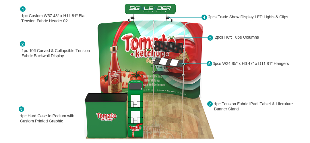 10ft Commercial Portable Custom Trade Show Booth Combo 19 10ft Commercial Portable Custom Trade Show Booth Combo 19