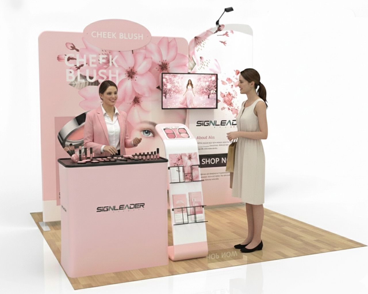 10ft Bridal Beauty & Makeup Trade Show Booth Idea 02