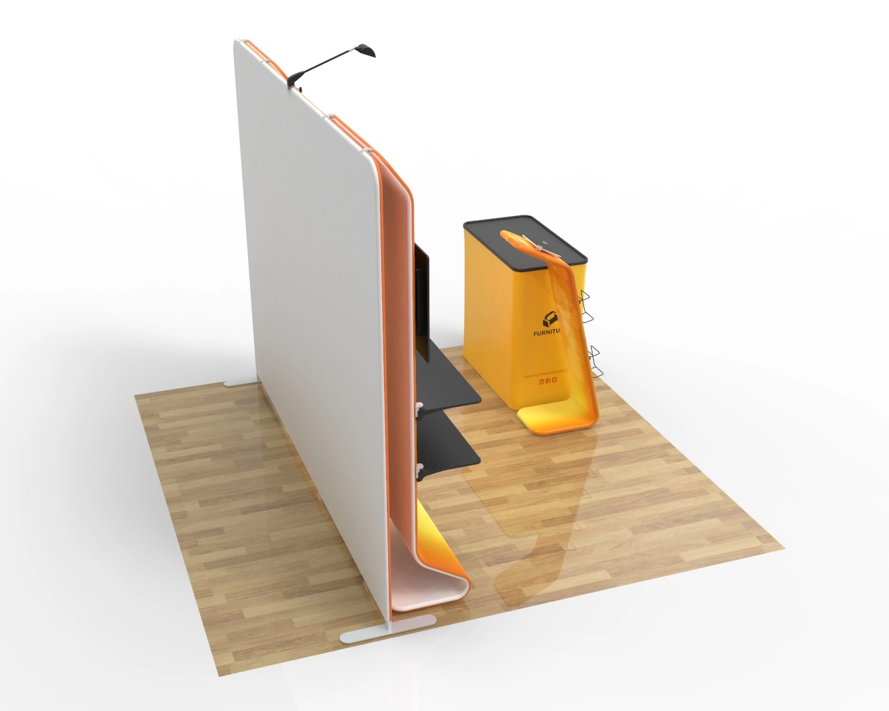 10ft Custom Trade Show Booth Kit G for Furniture Hardware & Accessories
