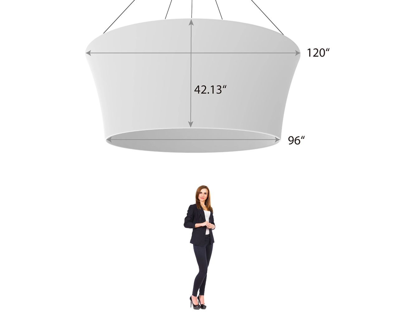 10ft Cylinder Trade Show Hanging Fabric Display
