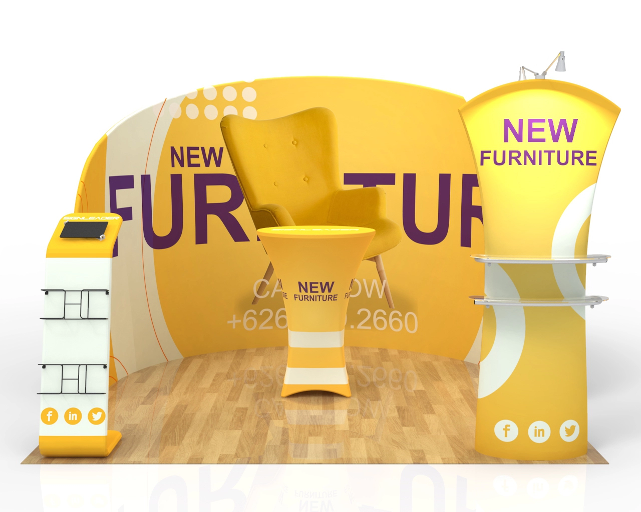 10ft Furniture & Home Decor Trade Show Booth Idea 09