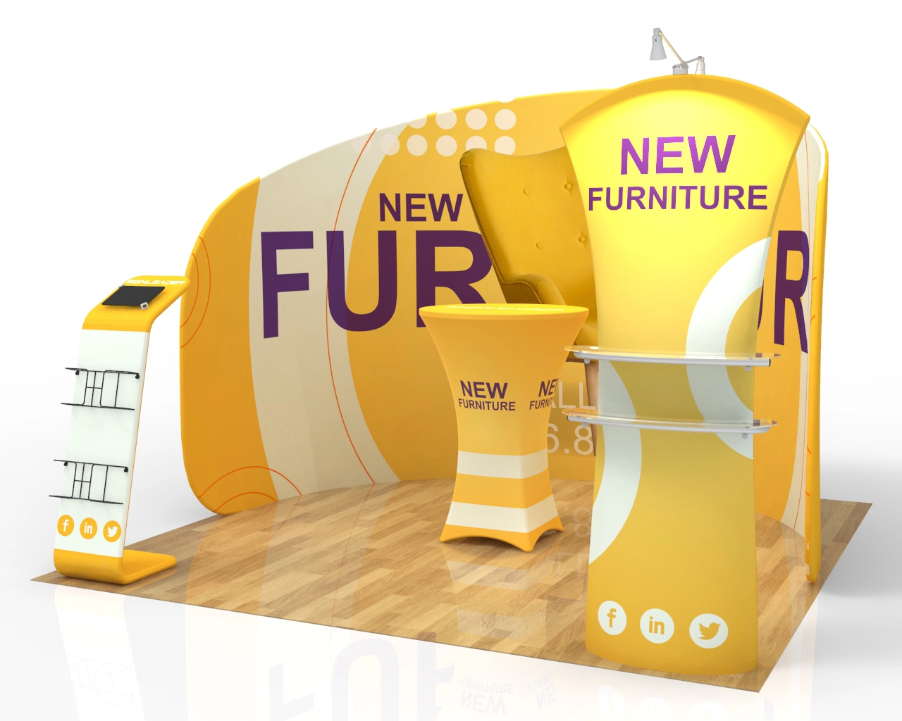 10ft Furniture & Home Decor Trade Show Booth Idea 09