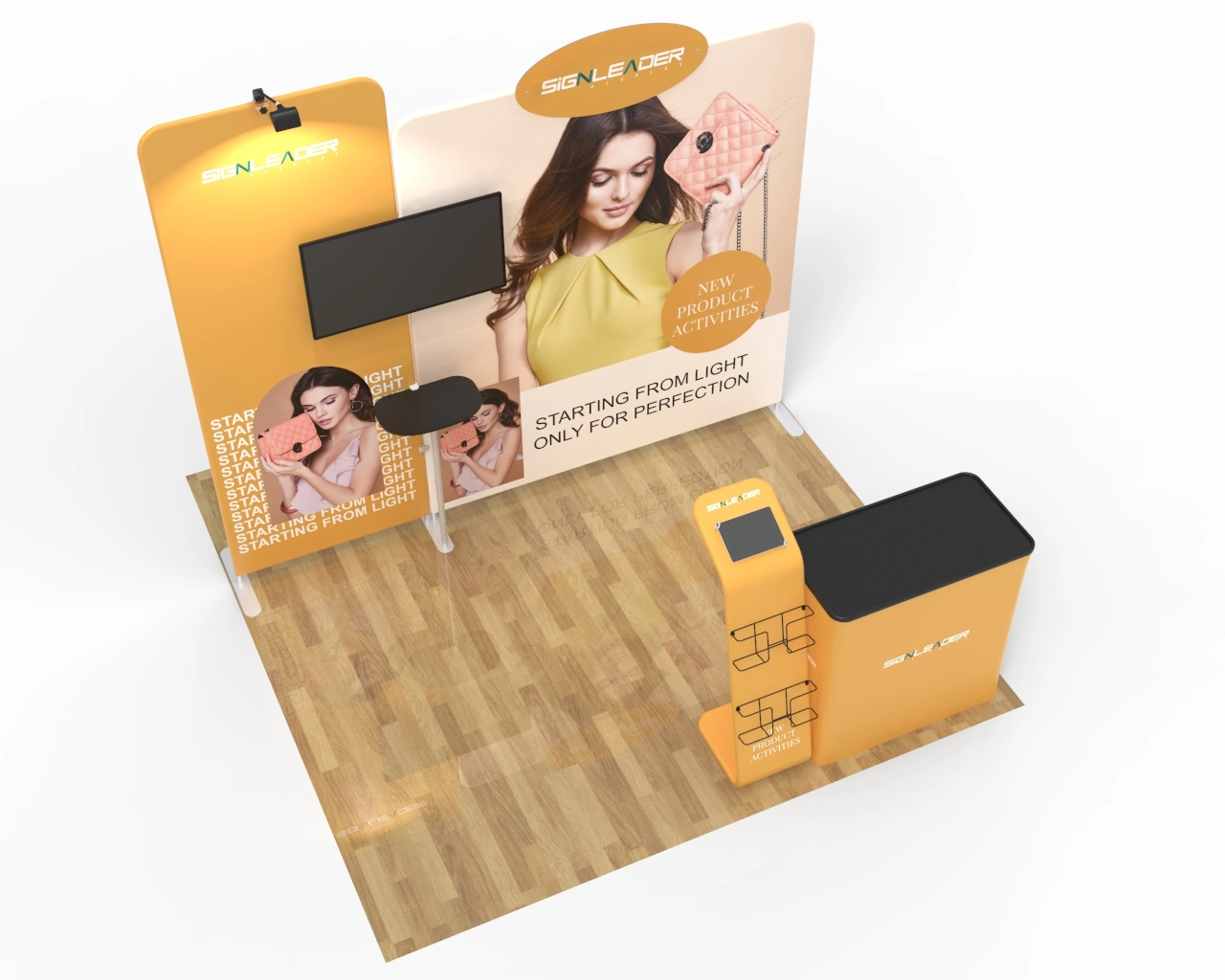 10ft Portable Fashion Brands Trade Show Booth Idea 14
