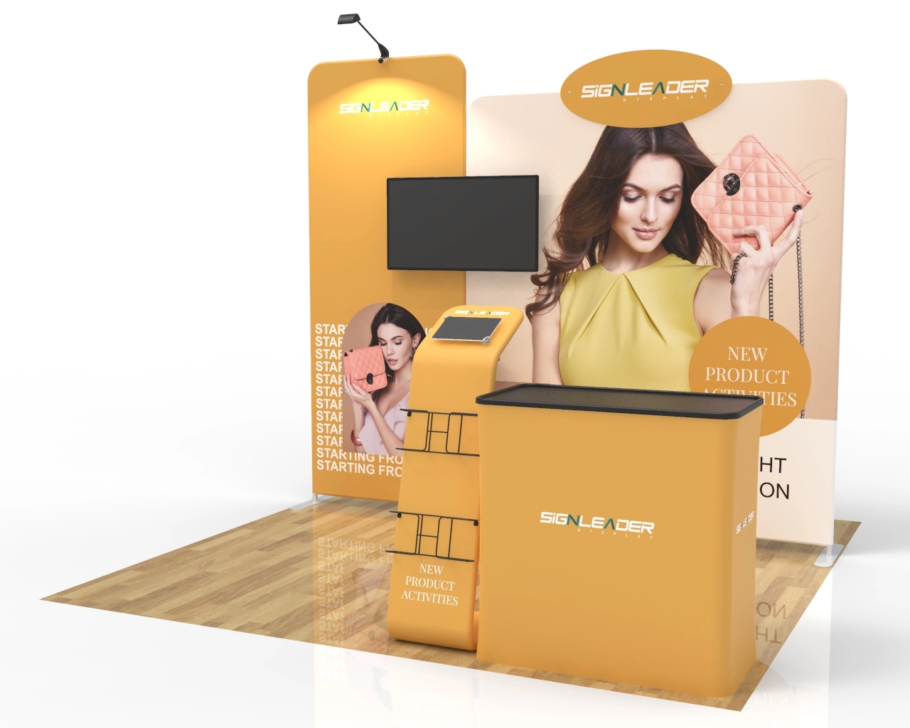 10ft Portable Fashion Brands Trade Show Booth Idea 14