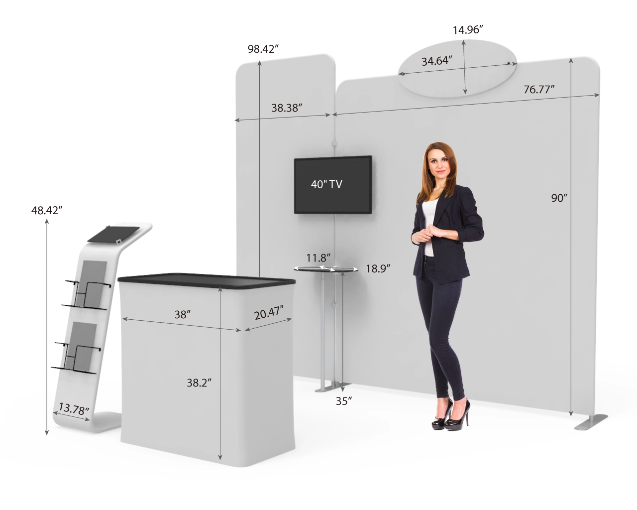 10ft Portable Fashion Brands Trade Show Booth Idea 14