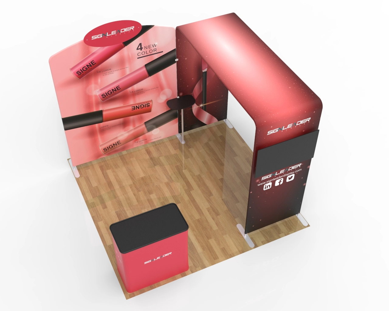 10ft Portable Makeup & Beauty Trade Show Booth Idea 08