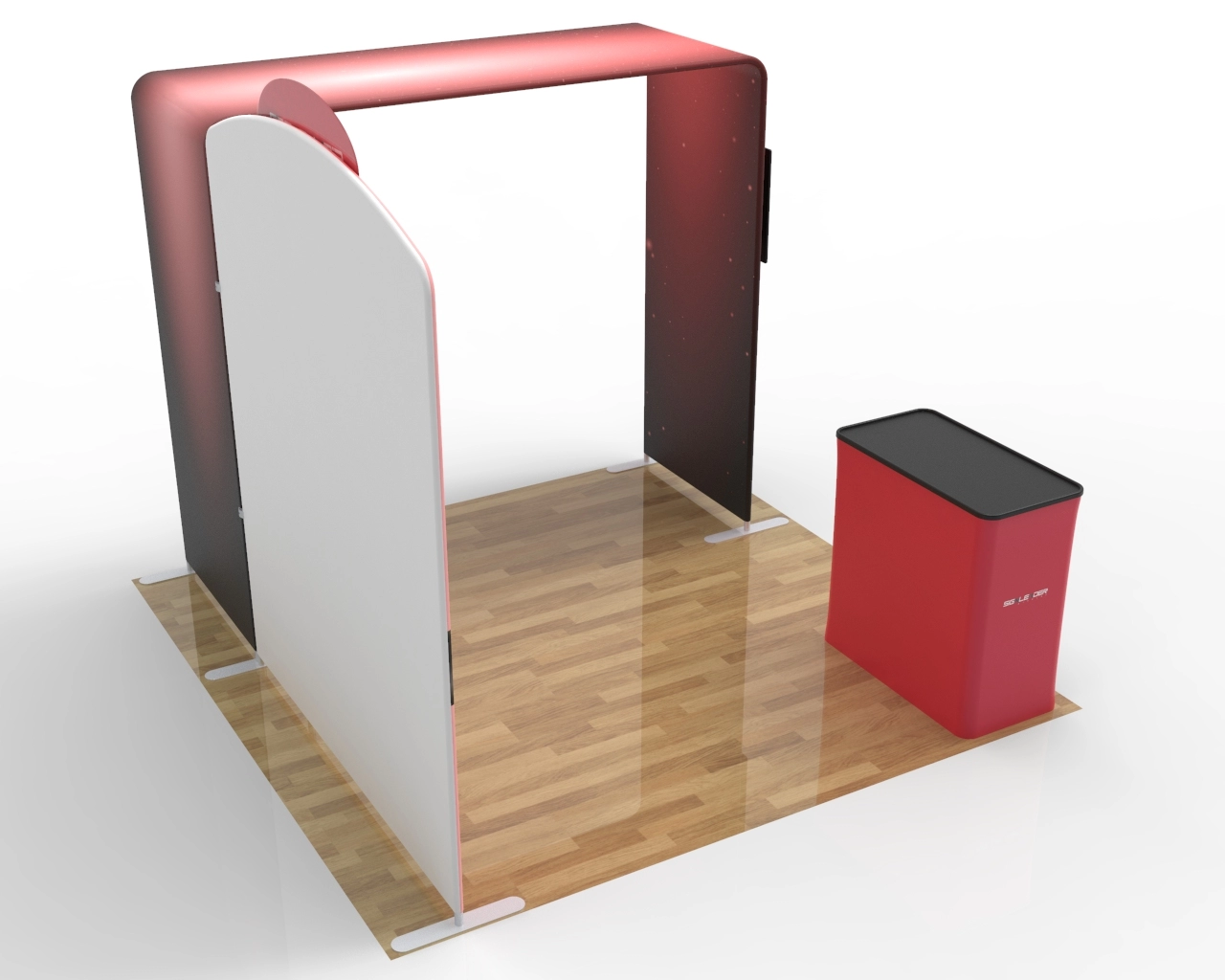 10ft Portable Makeup & Beauty Trade Show Booth Idea 08
