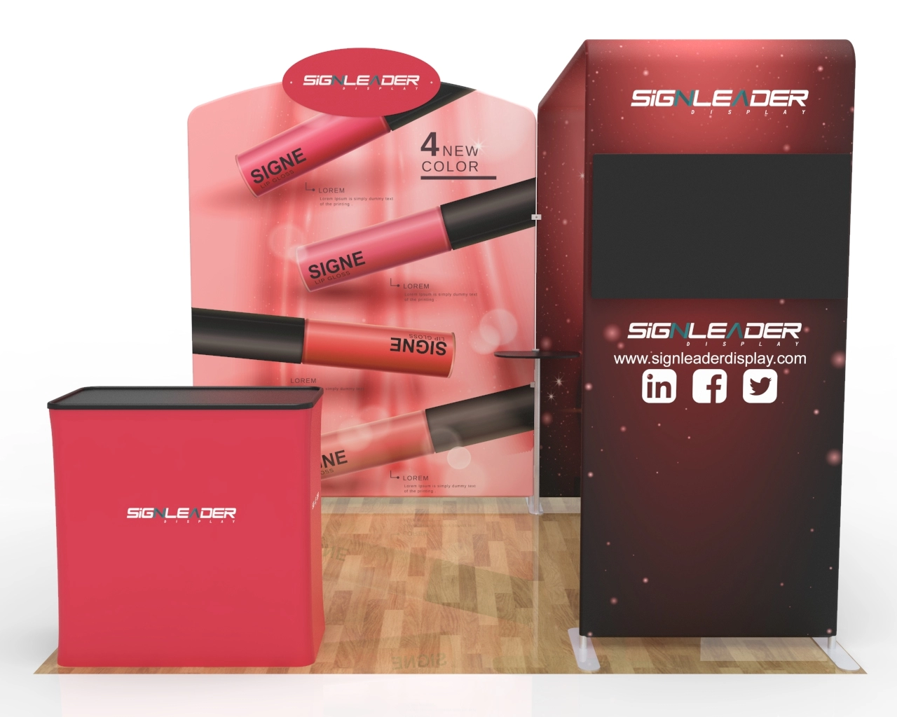 10ft Portable Makeup & Beauty Trade Show Booth Idea 08