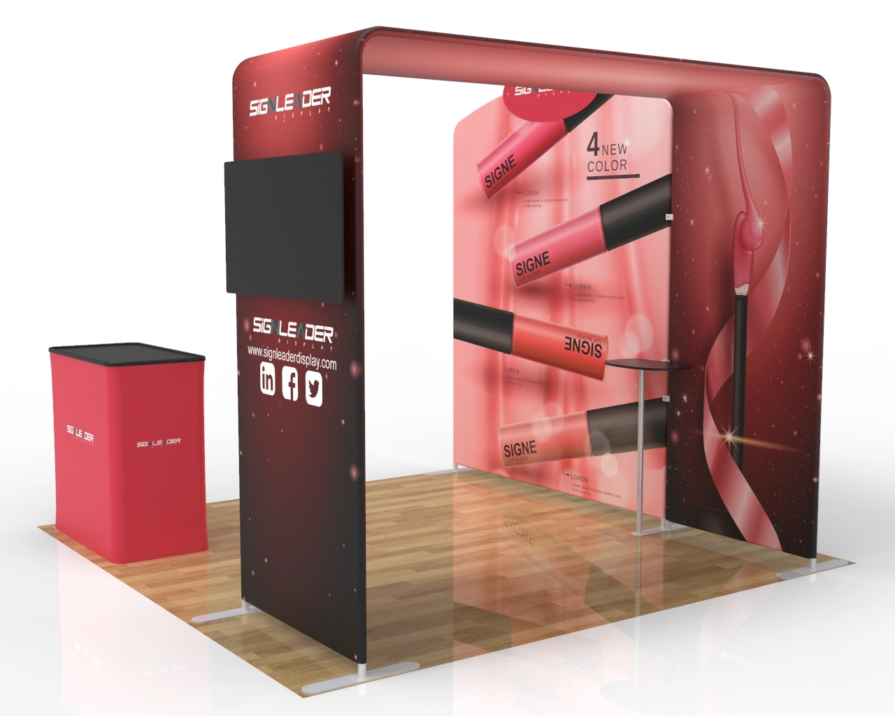 10ft Portable Makeup & Beauty Trade Show Booth Idea 08