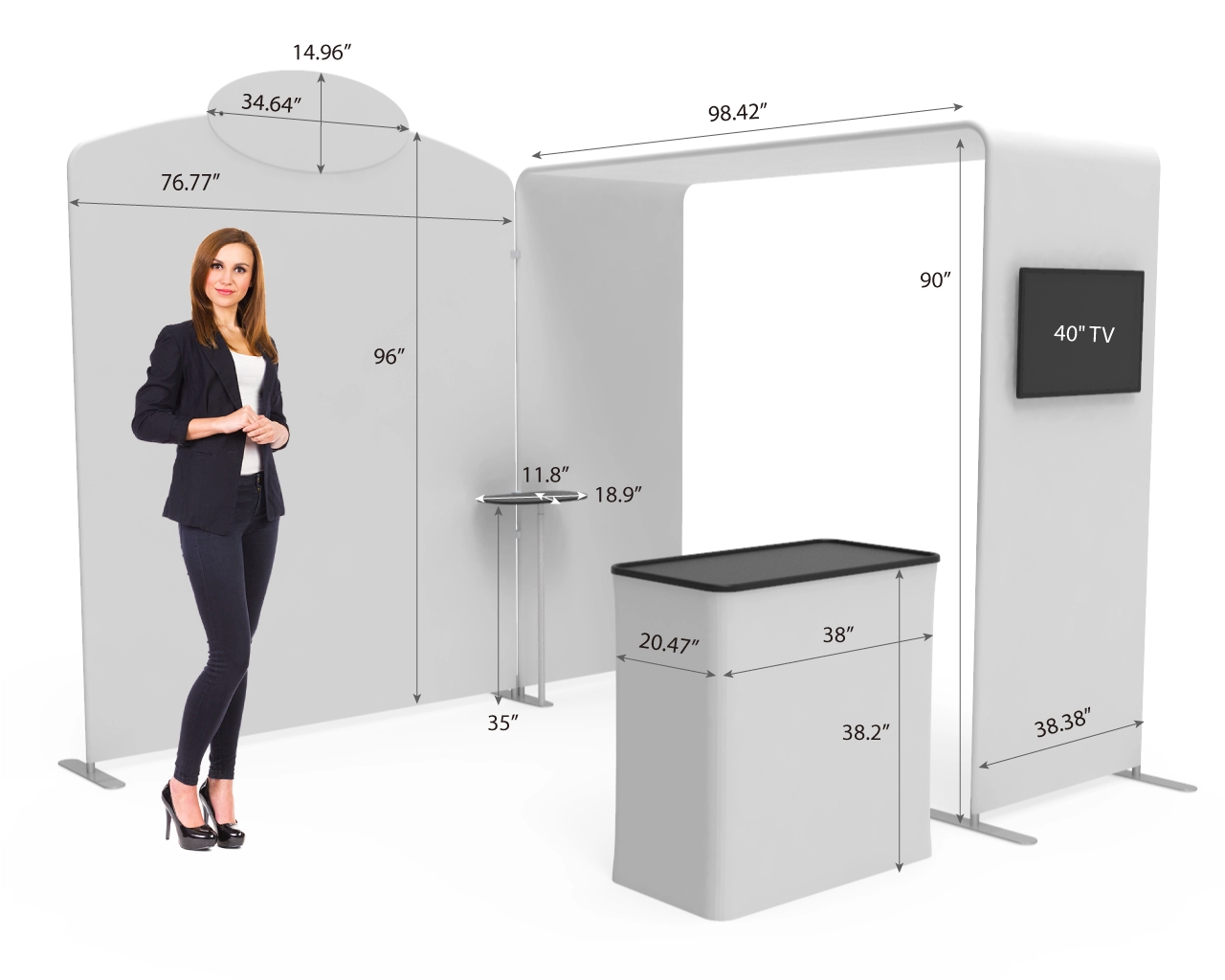 10ft Portable Makeup & Beauty Trade Show Booth Idea 08