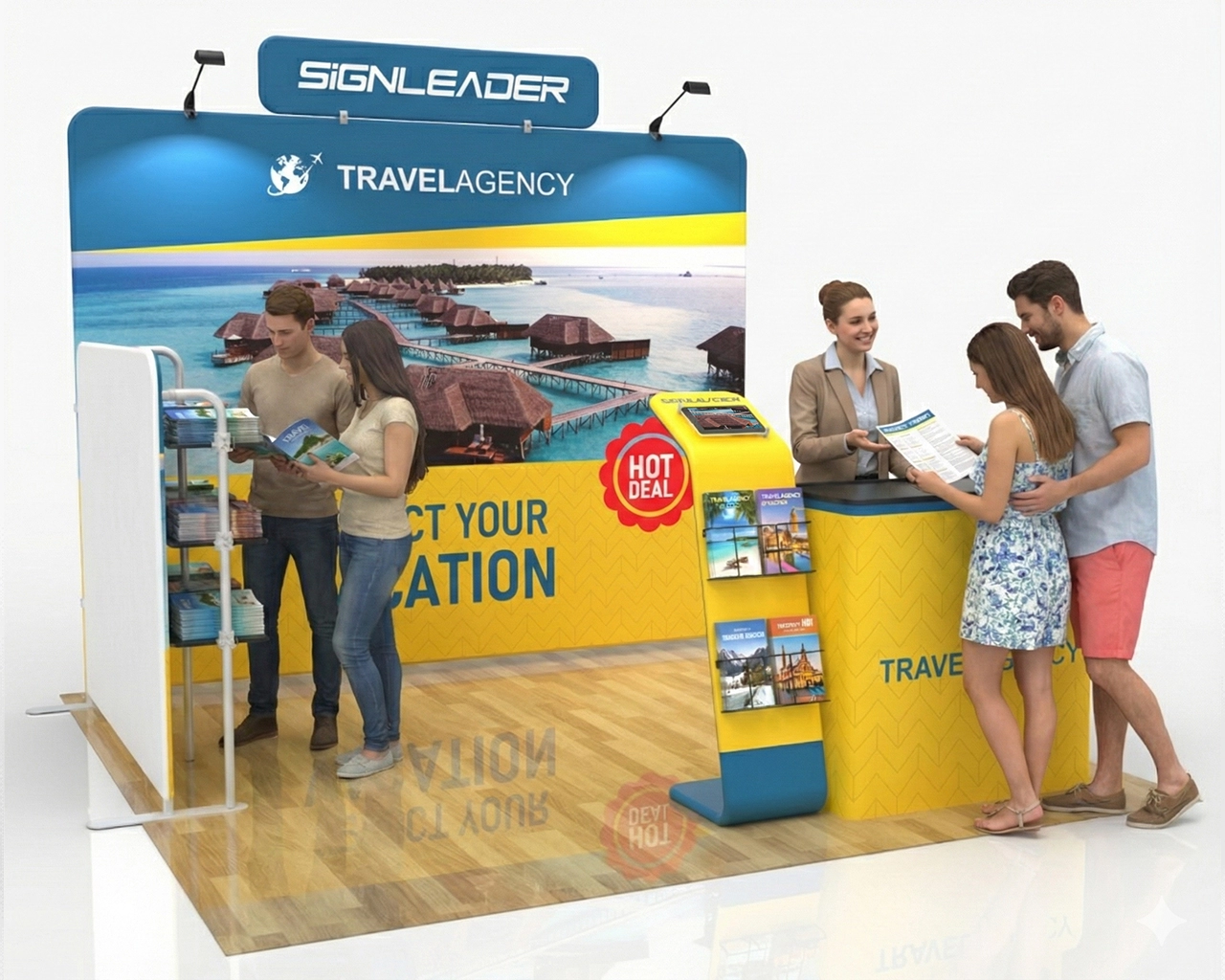 10ft Portable Trade Show Booth Kit V for Travel & Tourism Industry