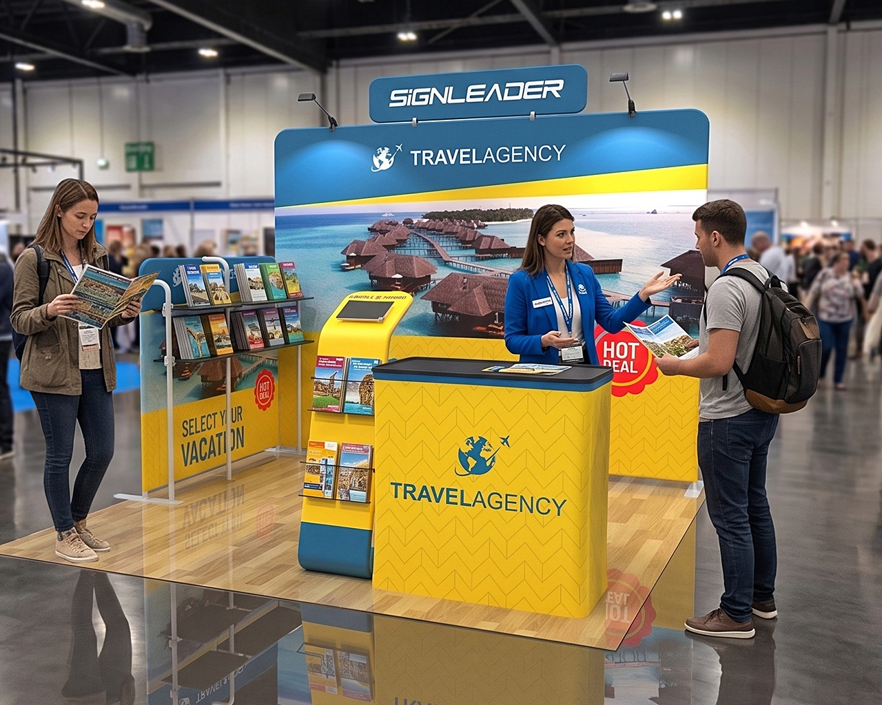 10ft Portable Trade Show Booth Kit V for Travel & Tourism Industry