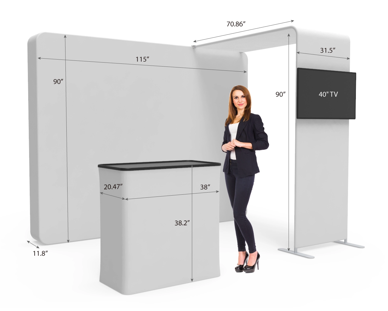 10ft PortaZip™ Booth 32- Backlit