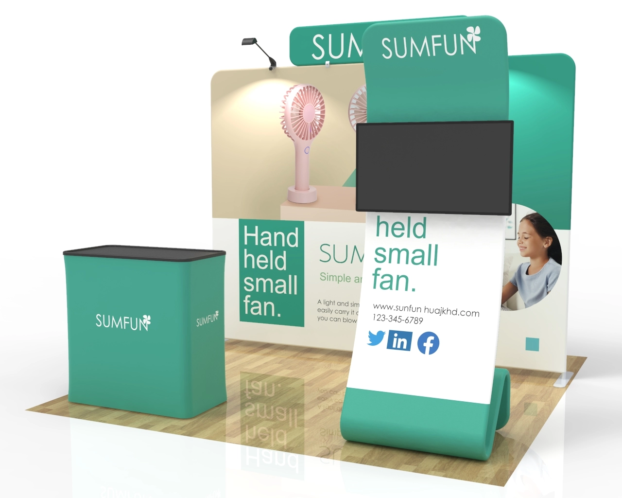 10ft Trade Show Booth Package 25 for Small Appliances