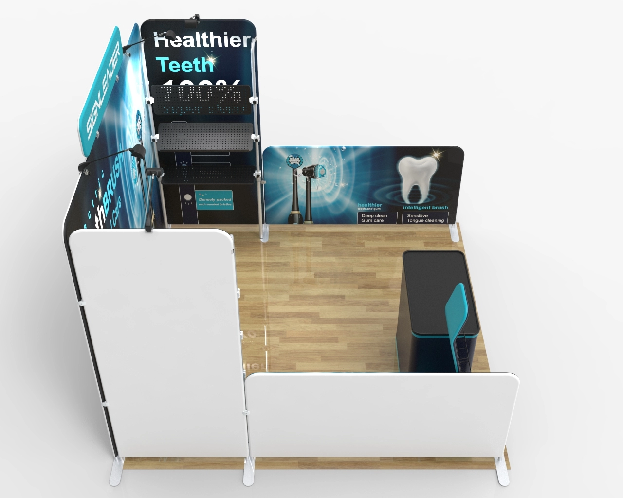 10ft Trade Show Booth Kit Y for Personal Hygiene & Oral Care Products 