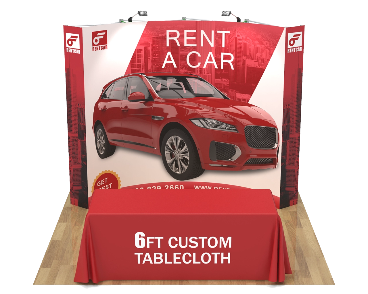 10ft Curved Pop Up Display Kit 