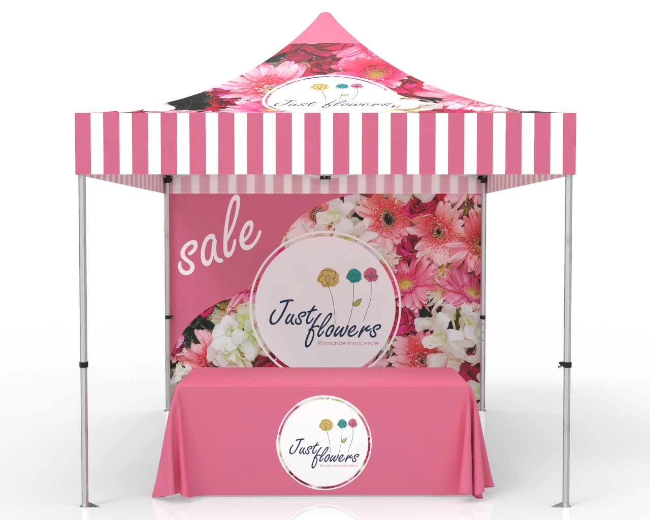 10x10 Advertising Canopy Tent with Backwall 