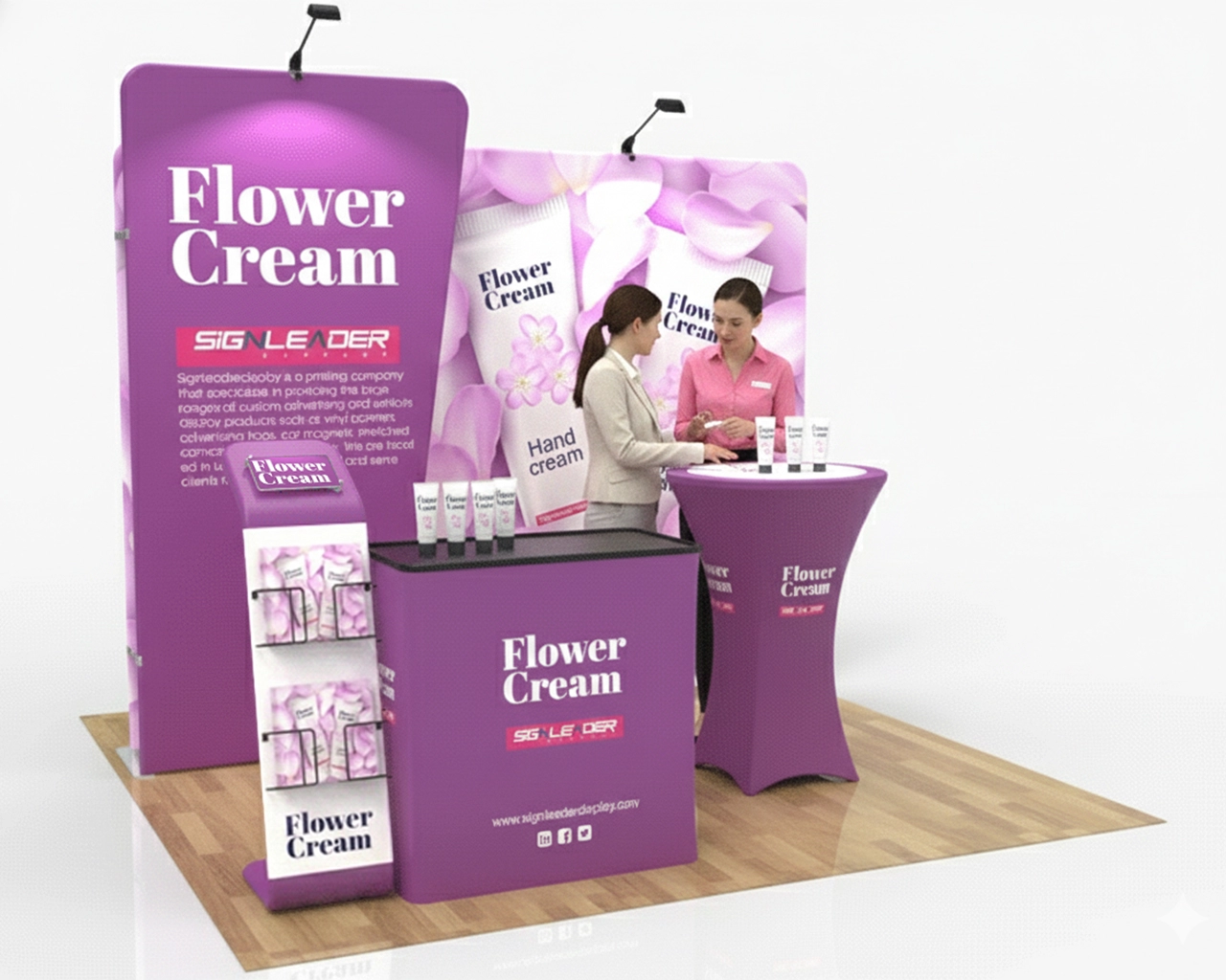 10x10 Custom Trade Show Booth Kit N for Beauty & Skincare