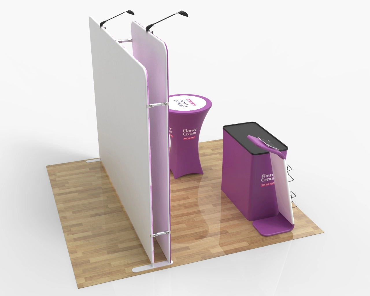 10x10 Custom Trade Show Booth Kit N for Beauty & Skincare