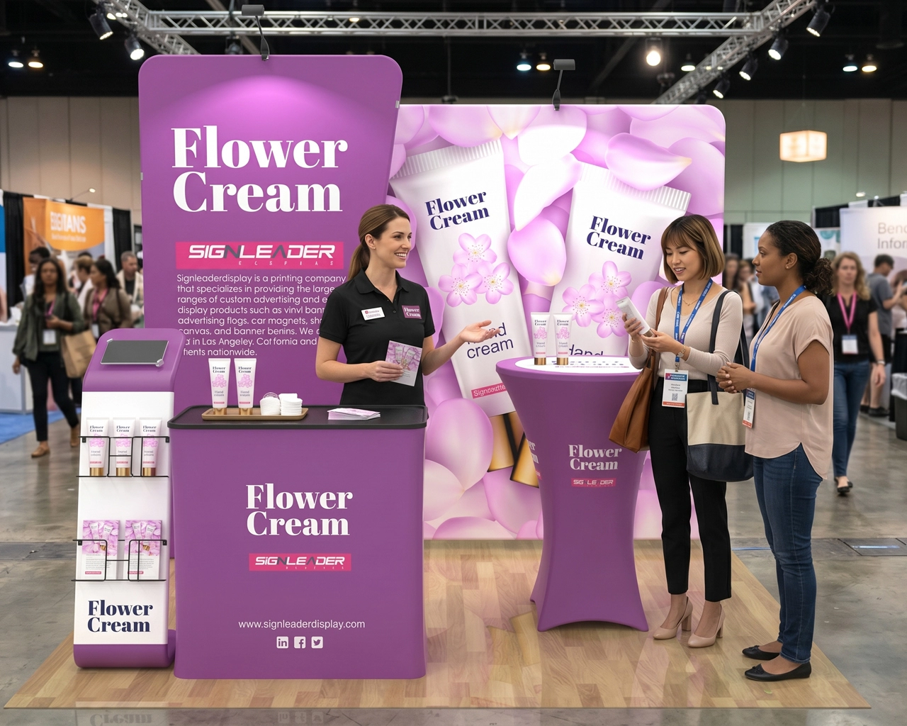 10x10 Custom Trade Show Booth Kit N for Beauty & Skincare
