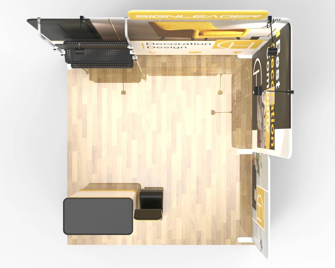 10x10 Custom Trade Show Booth Kit O for Furniture & Building Materials