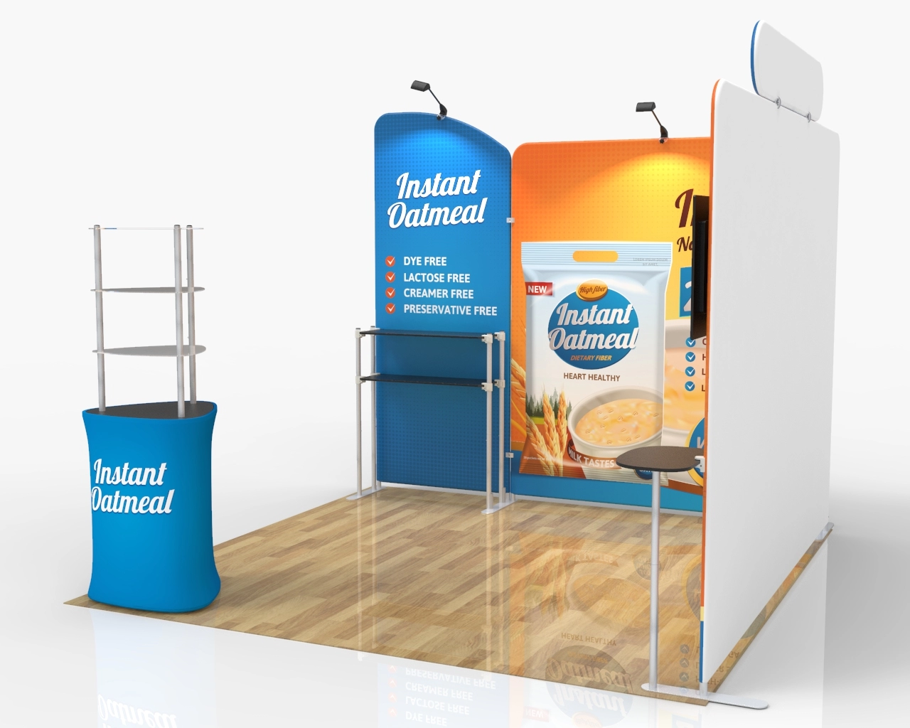 Custom Trade Show Booth Kit T for Healthy Foods & Cereals - 10ft & 20ft Options
