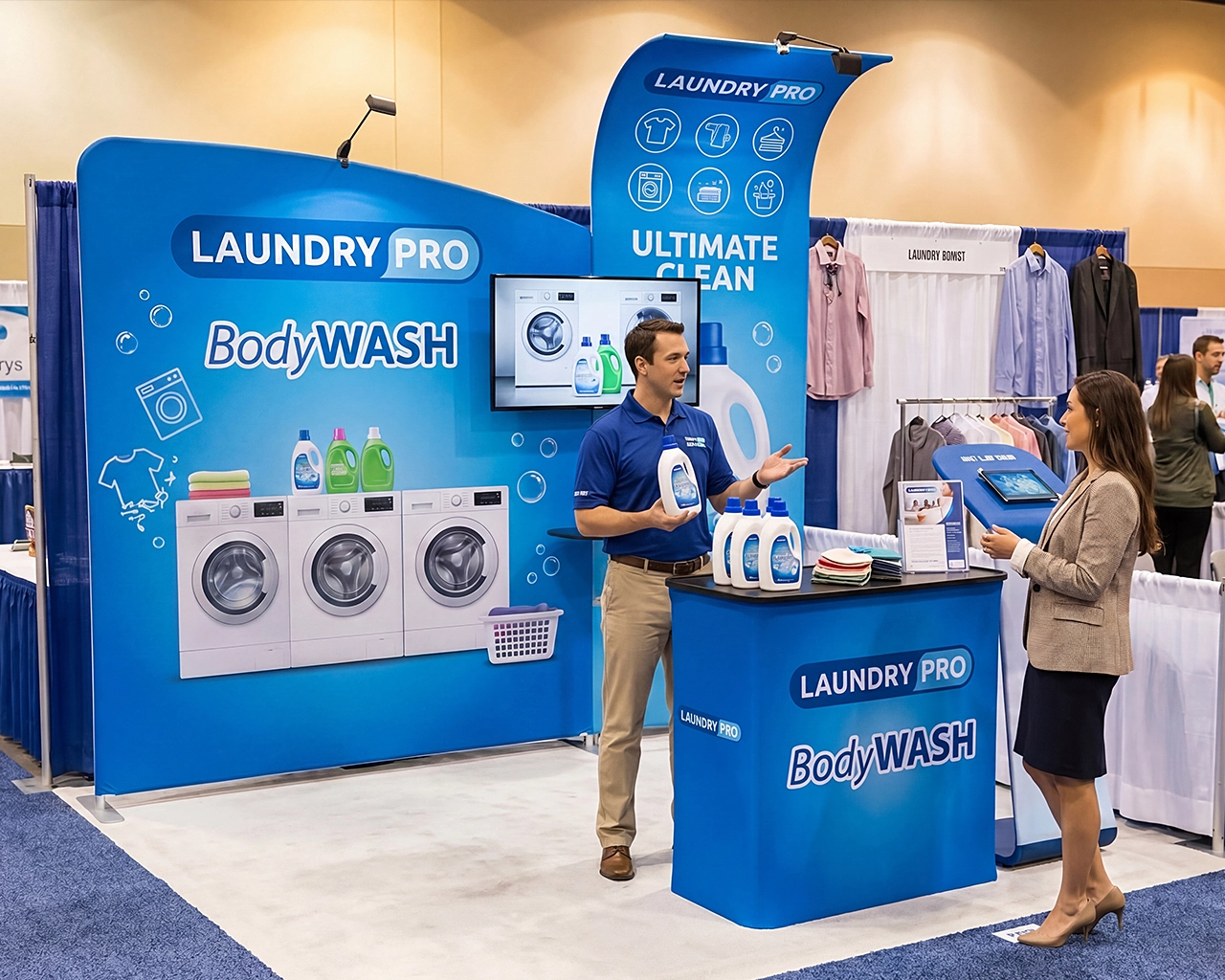 10x10 Portable Beauty & Skincare Trade Show Booth Idea 17