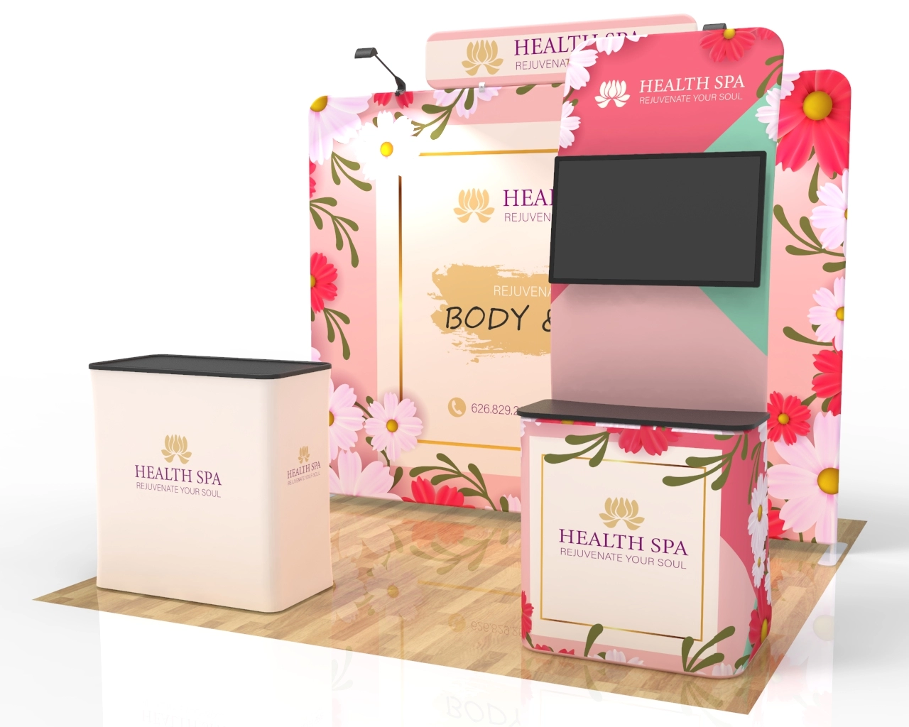 10x10 Trade Show Booth Package 27 for Health & Beauty Products