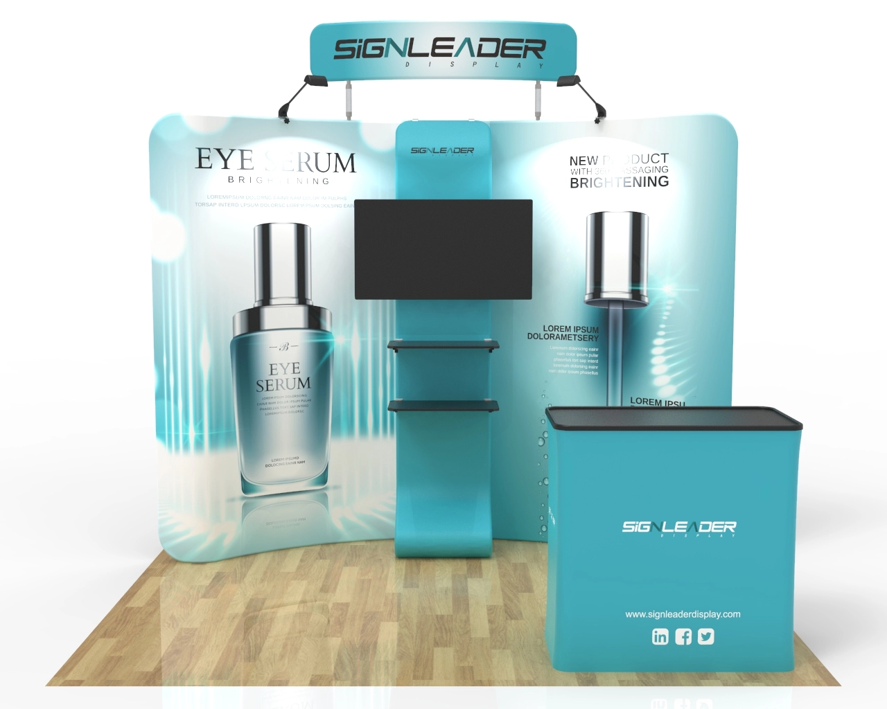10x10ft Beauty & Cosmetic Trade Show Booth Idea 12