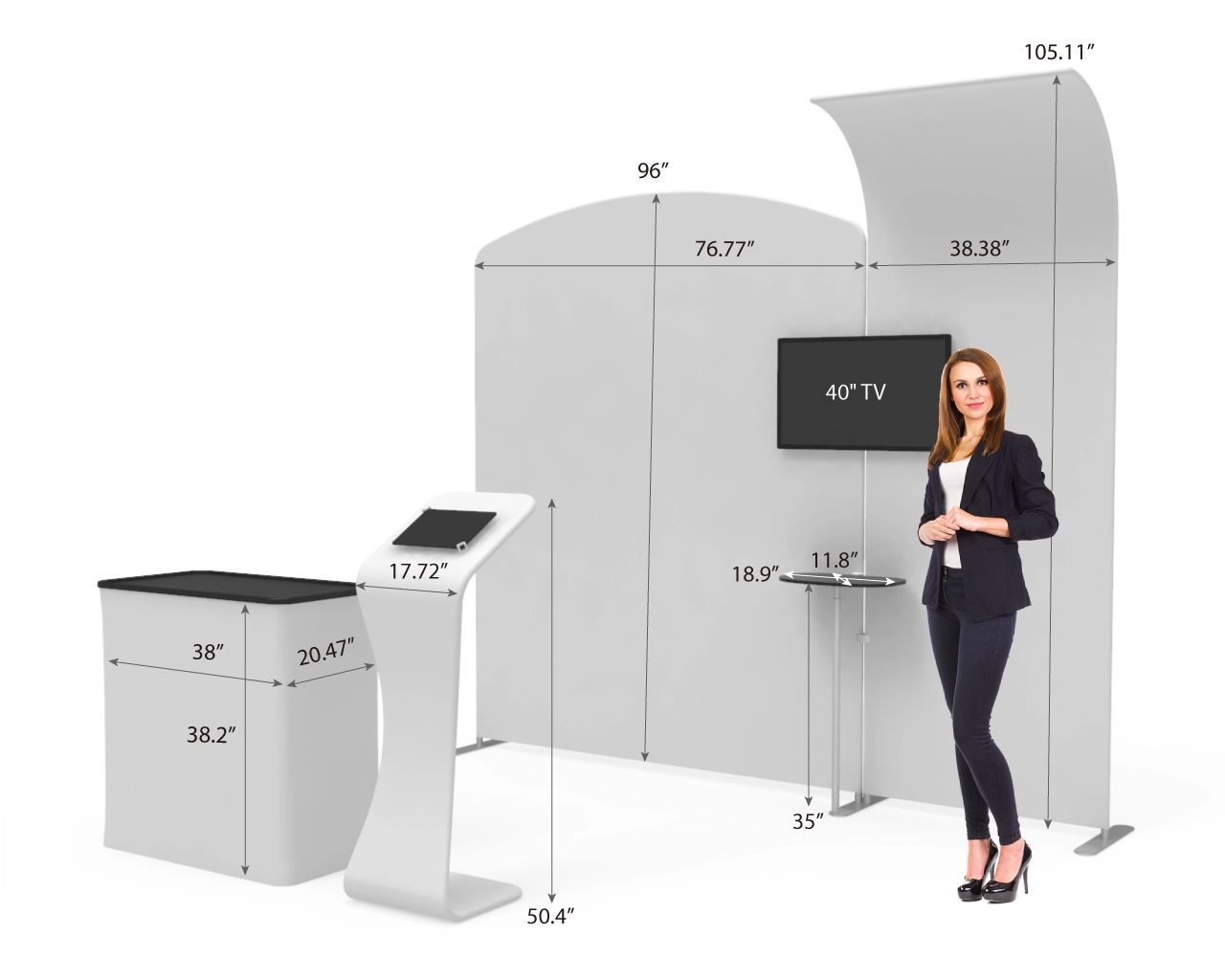 10x10ft Custom Health Brand Trade Show Booth Idea 15