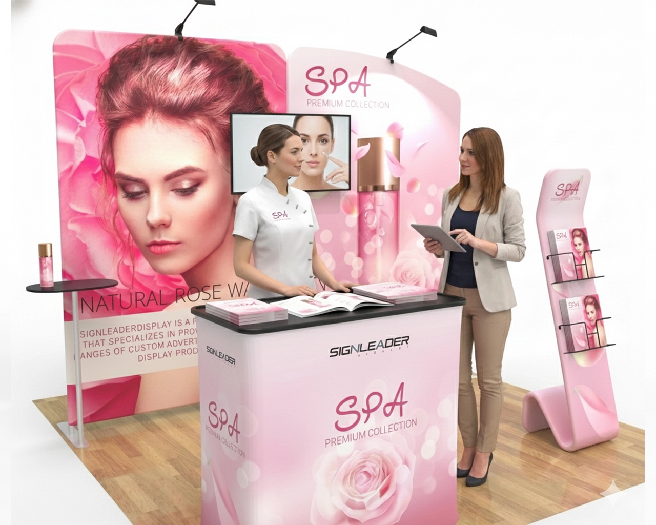 10x10ft Custom Trade Show Booth Kit A1 for Bridal Beauty, Makeup & Spa Brands