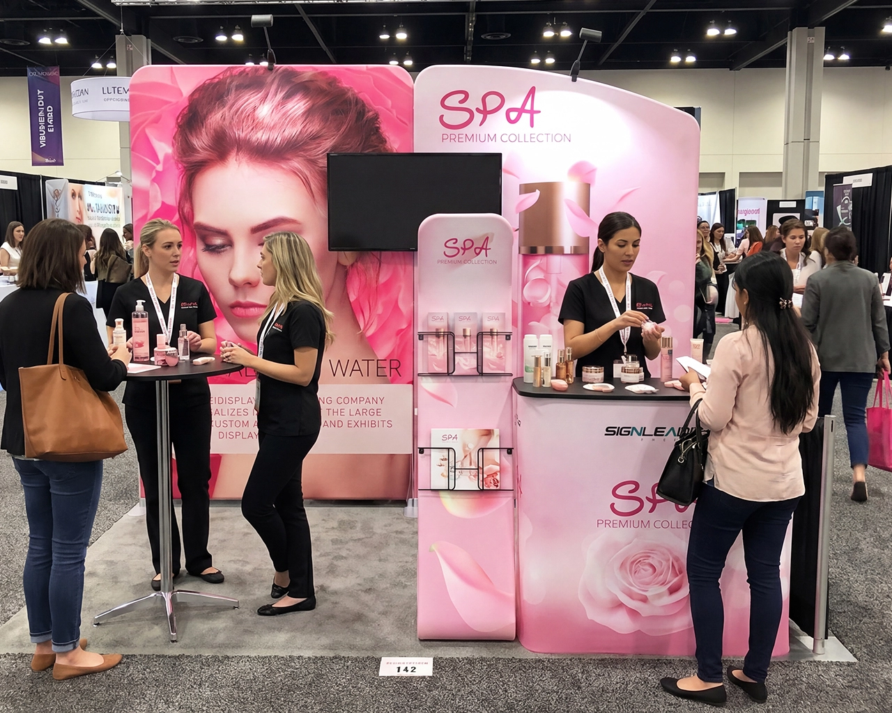 10x10ft Custom Trade Show Booth Kit A1 for Bridal Beauty, Makeup & Spa Brands