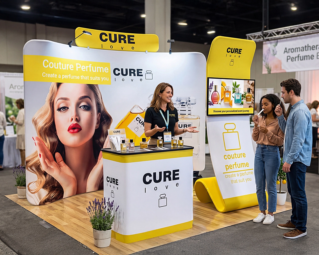10x10ft Trade Show Booth Package 24 for Perfume & Beauty Brands – Fragrance Show Ready