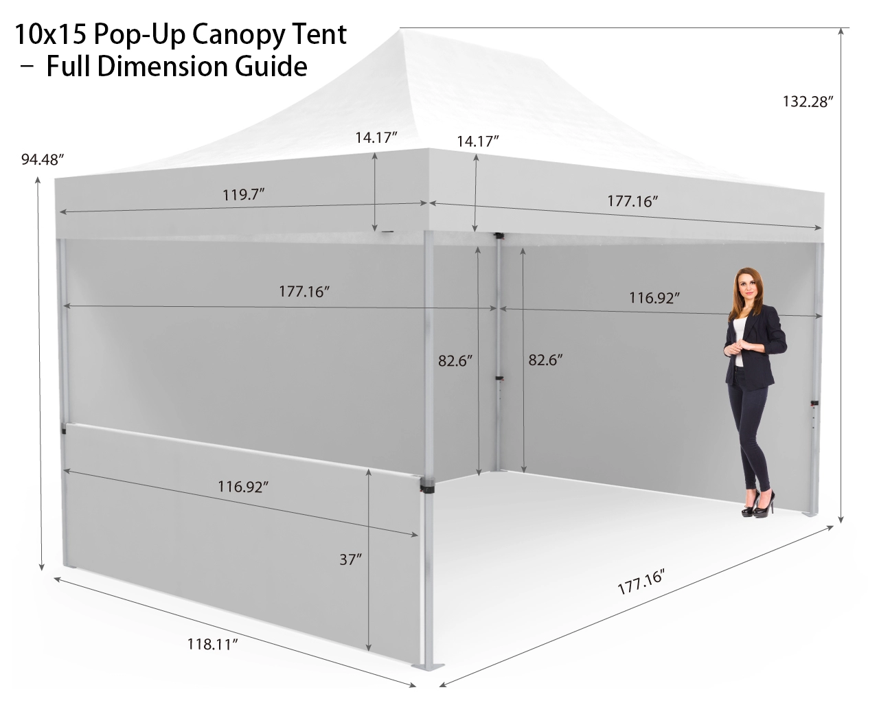 10x15 Advertising Canopy Tent with Backwall