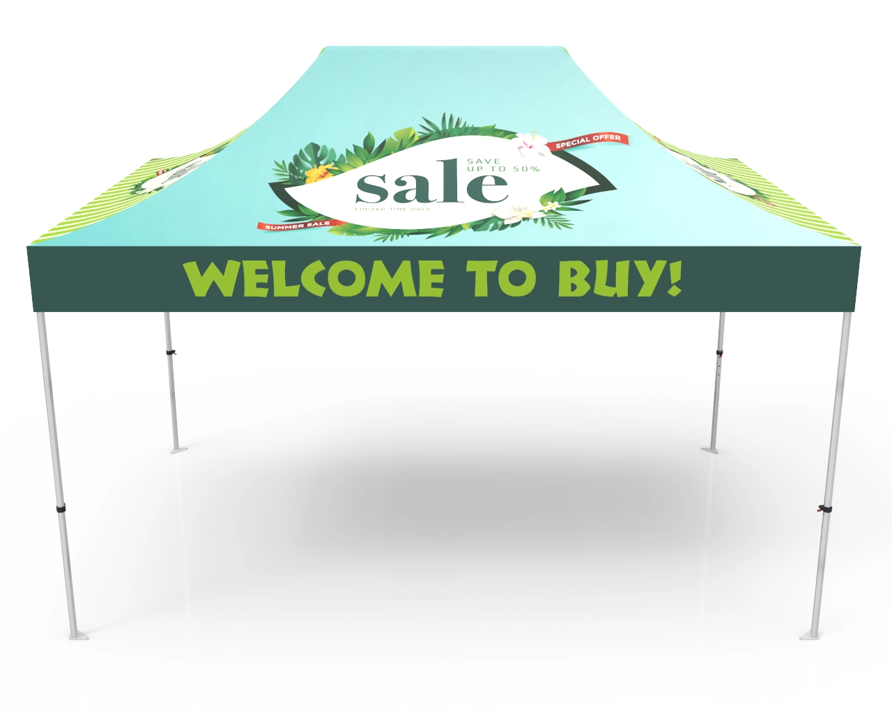 Custom 10x15 Pop Up Canopy Tent(Full Color)
