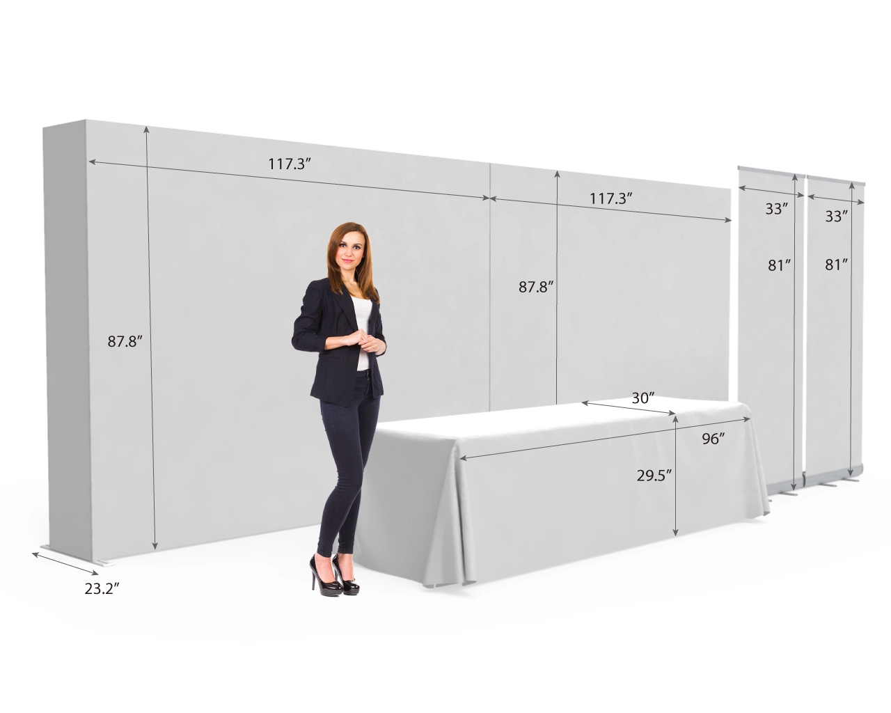 20ft SEGQuick™ Booth 15 - Pop Up Backlit