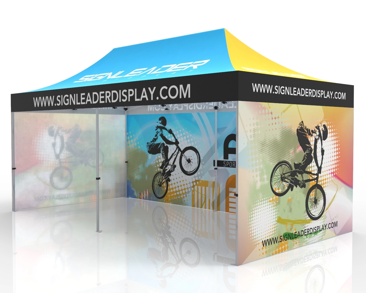 10x20 Event Canopy Tent with 3 Backwalls