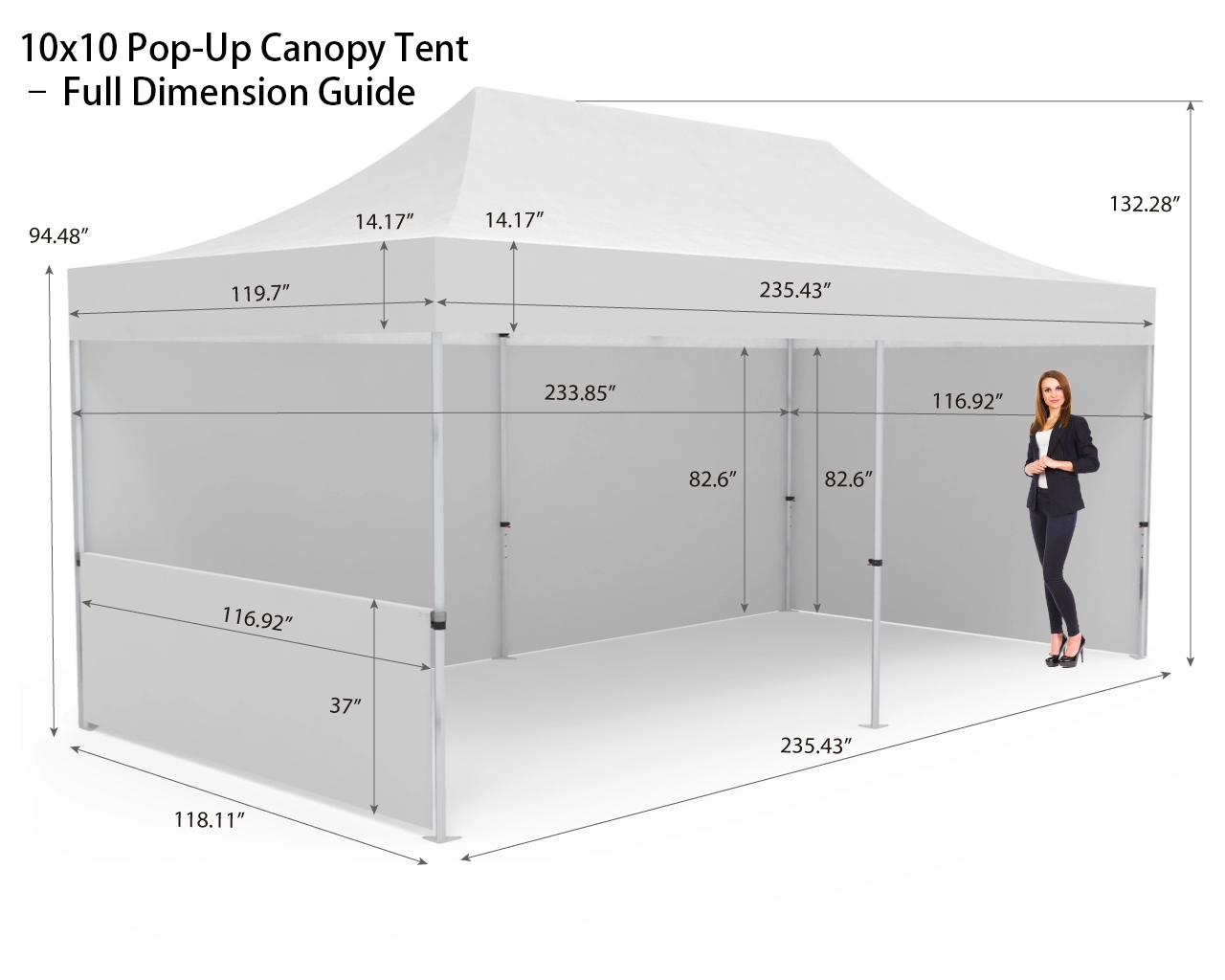 Custom 10x20 Pop Up Canopy Tent(Full Color)