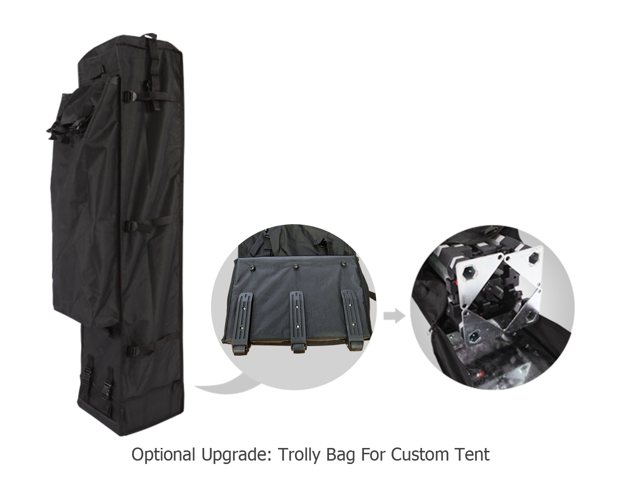 Custom 10x20 Pop Up Canopy Tent with Single-Sided Full Backwall