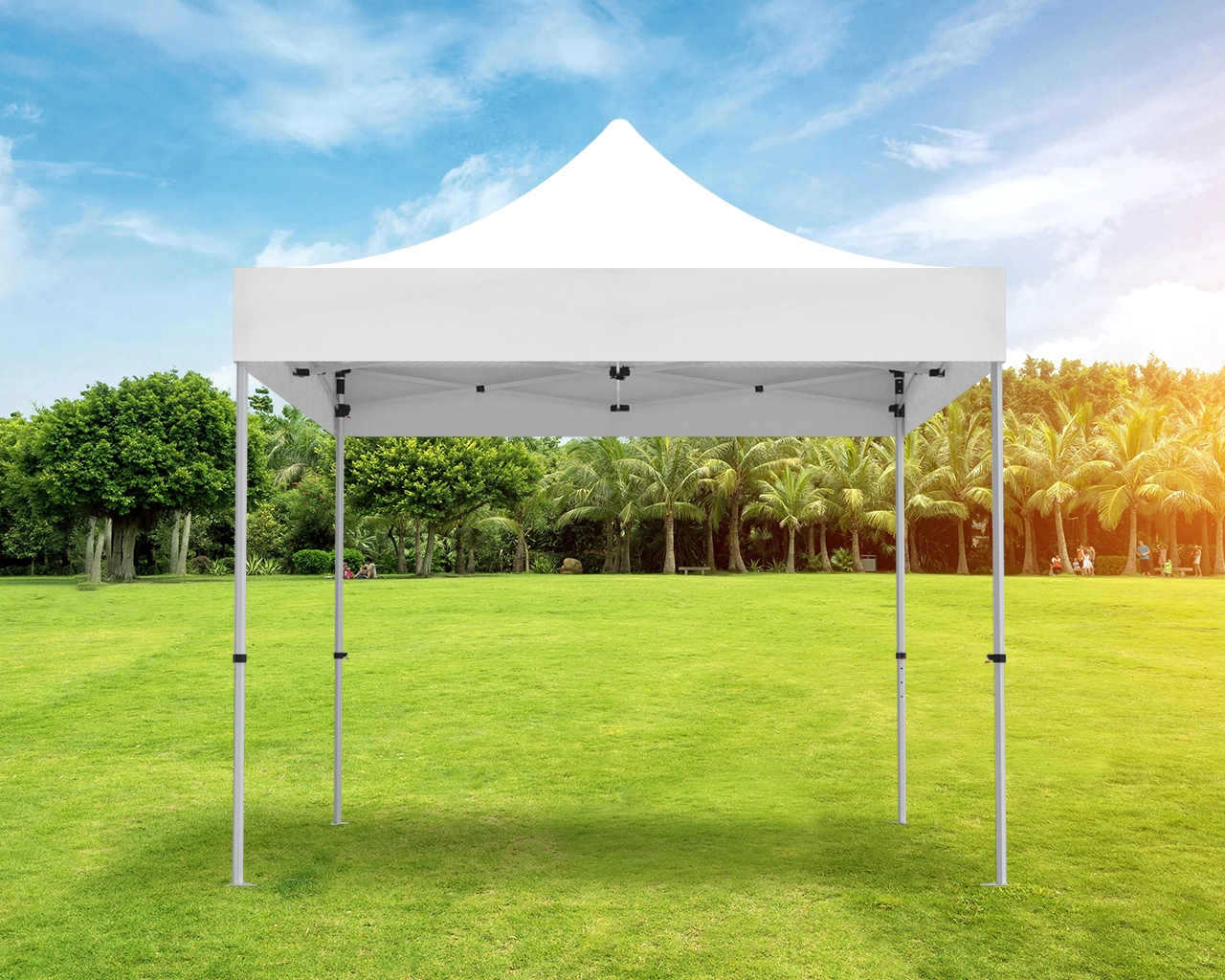 Custom Pop Up Canopy Tent 10x10 with Single-Sided Full Backwall & 2 x Single-Sided Full Sidewalls