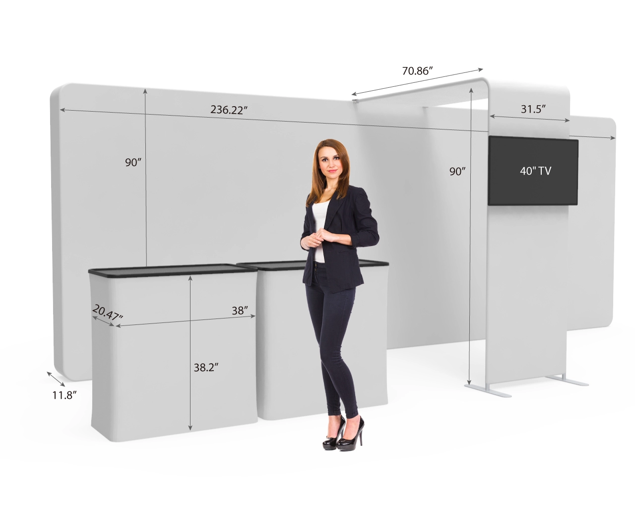 20ft PortaZip™ Booth 32 - Backlit
