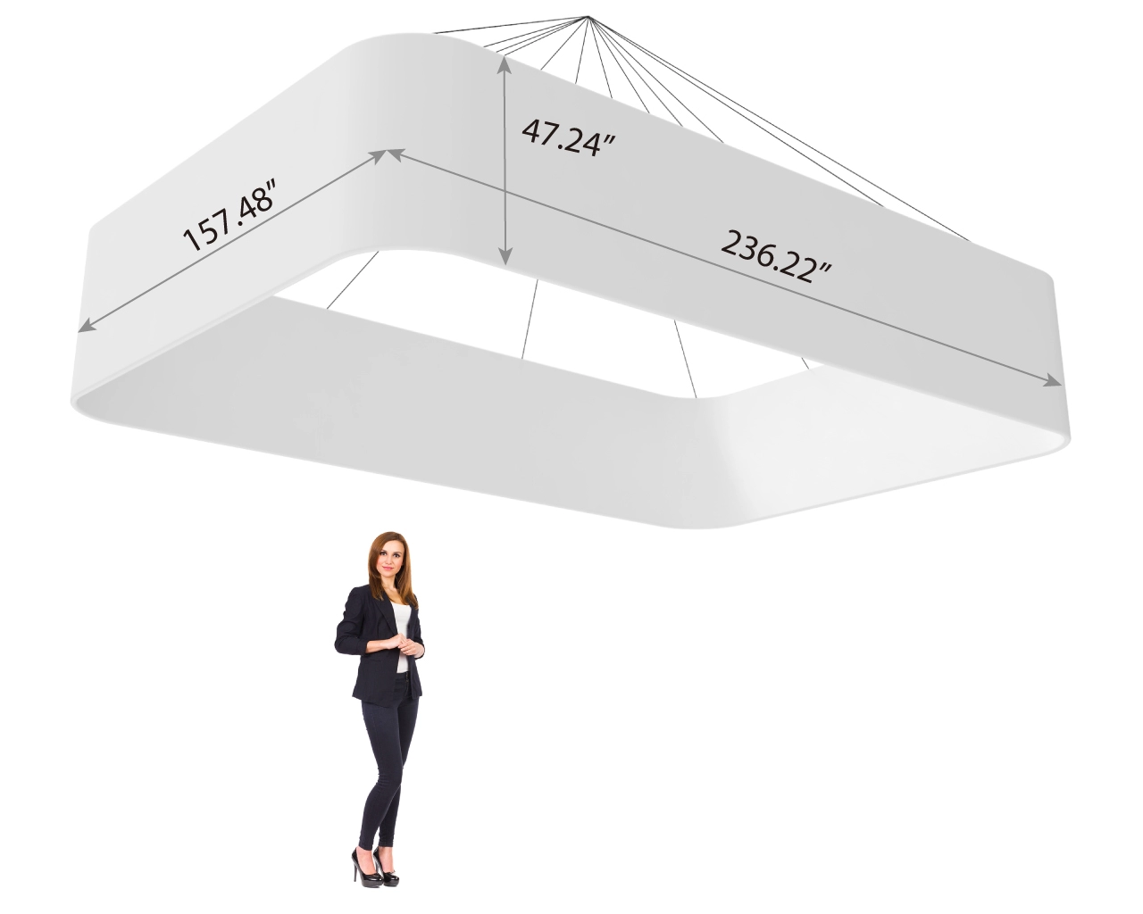 20ft Rounded Rectangle Hanging Display