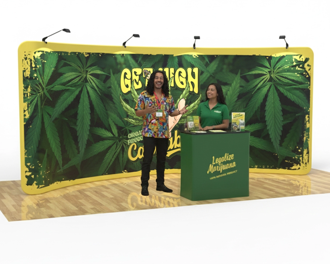 20ft Curved PortaZip™ Backdrop