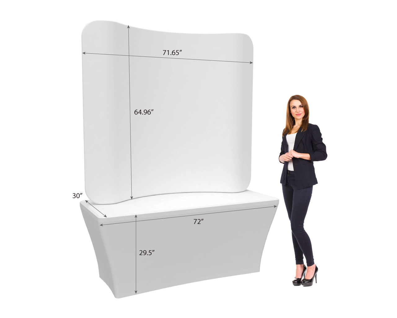 6ft Curved Tension Fabric Display