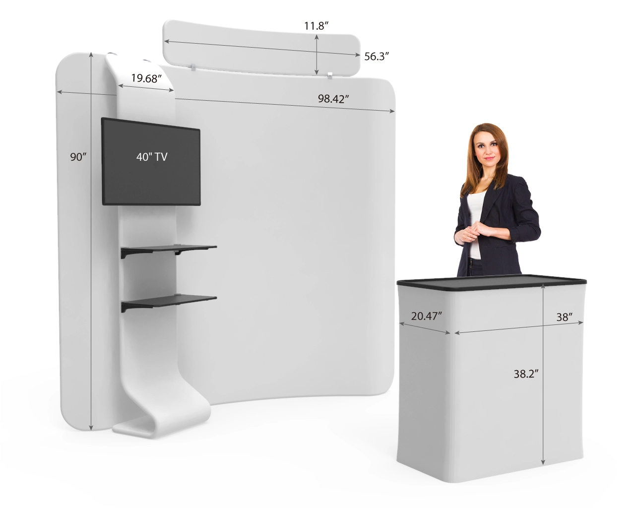8ft Curved FlexBooth™ Max Kit